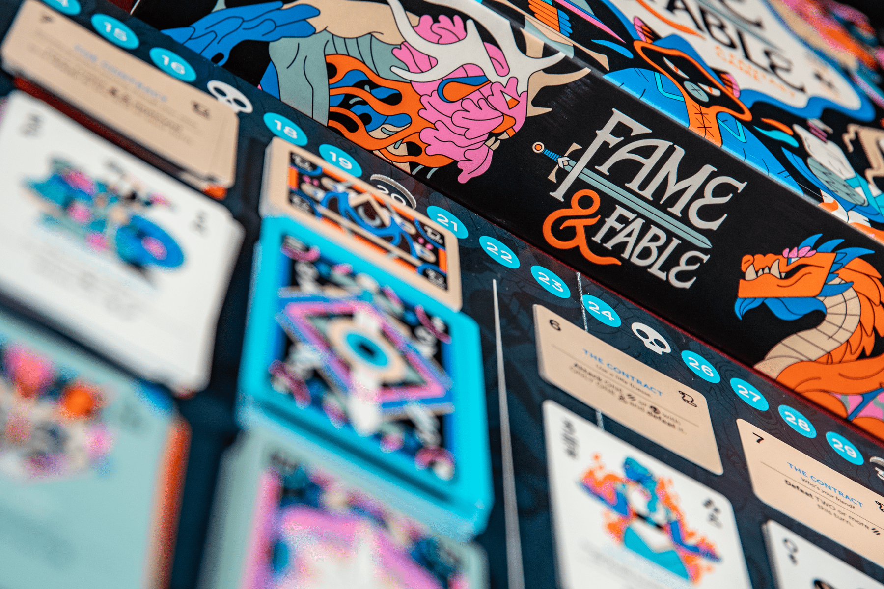 Fame and Fable cards during play