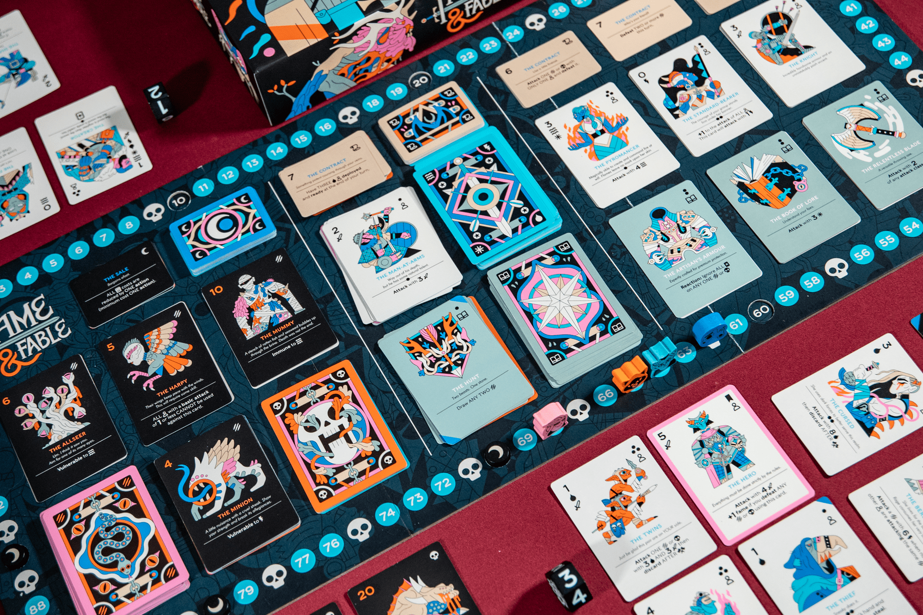 Fame and Fable table setup