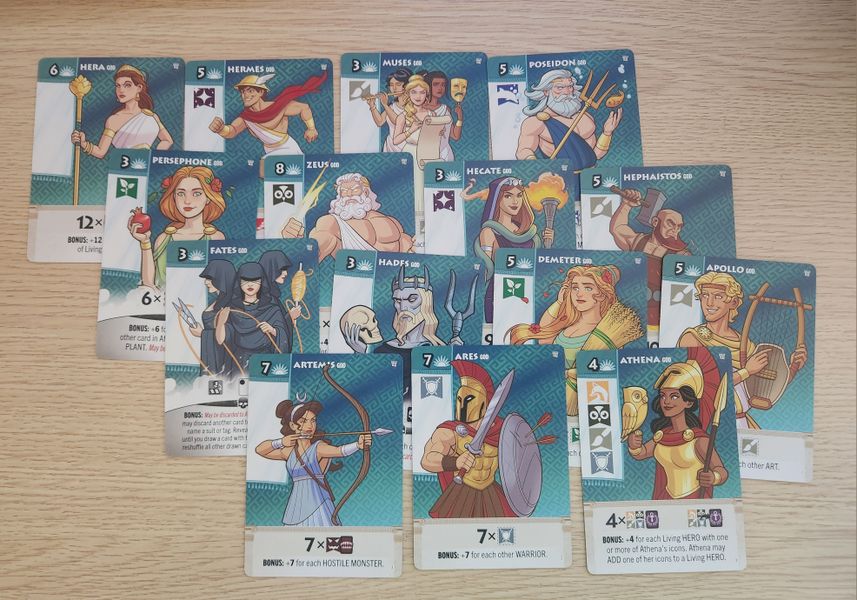 Fantasy Realms Greek Legends god cards