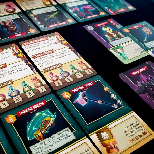 FantasyForm cards during solo gameplay