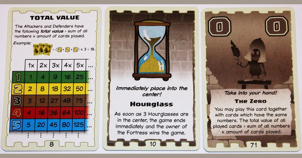 Fast Forward Fortress presorted deck cards