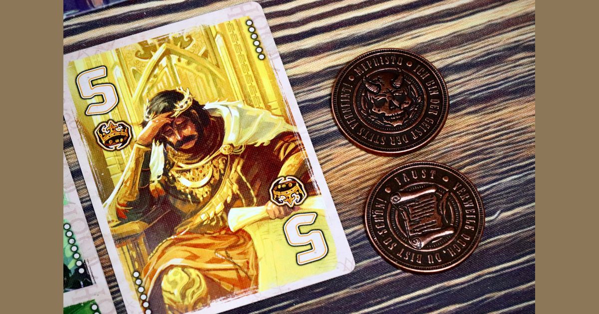 Faust versus Mephisto two player card game setup