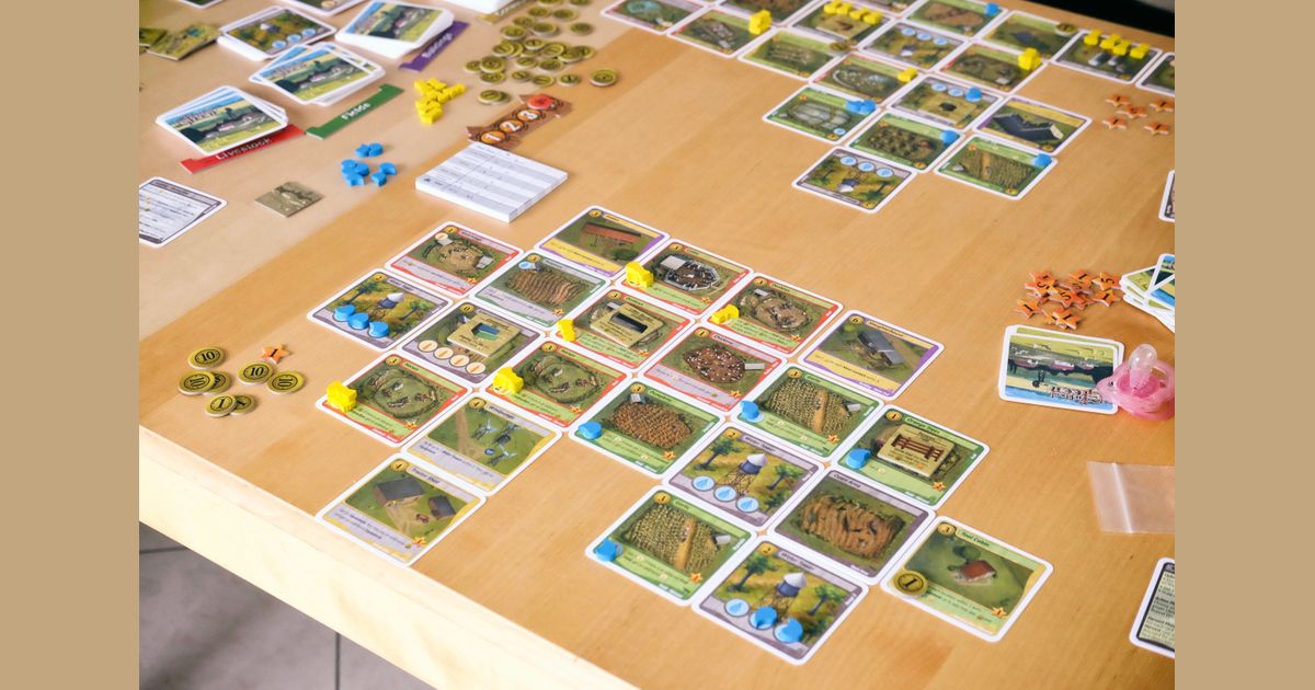Completed Fields of Green farm tableau