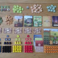Fire and Stone board game components