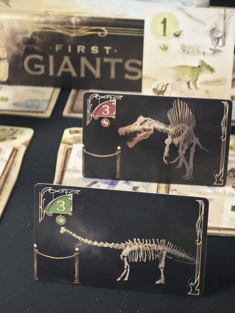 First Giants fossil cards during gameplay