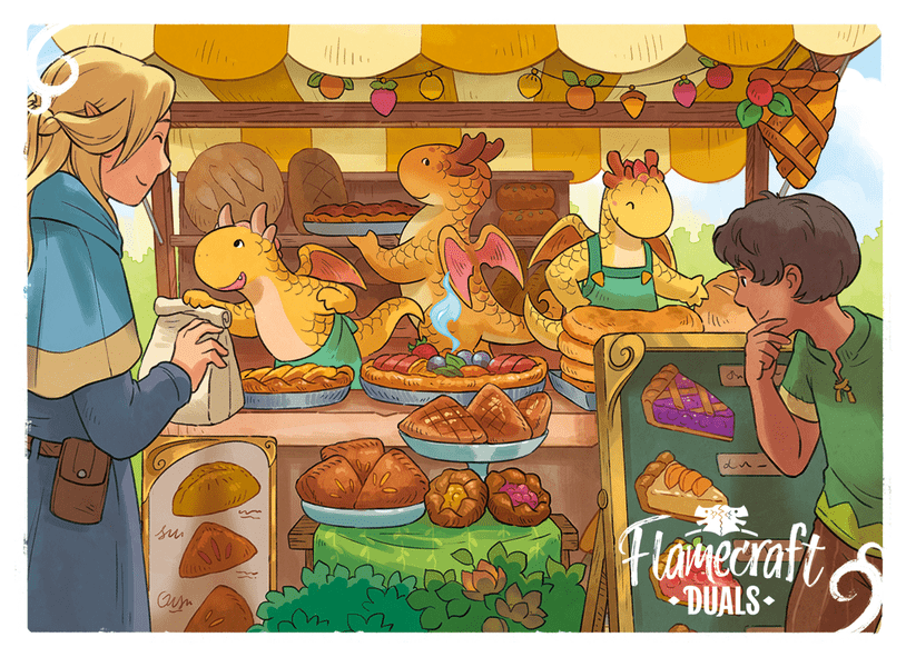 Flamecraft Duals Bread Cart dragon artwork