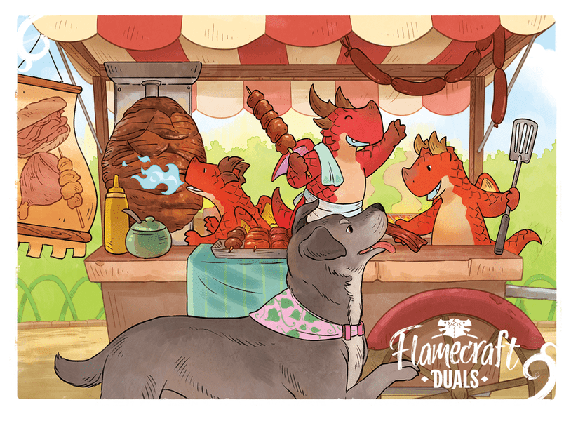 Flamecraft Duals Meat Cart dragon artwork