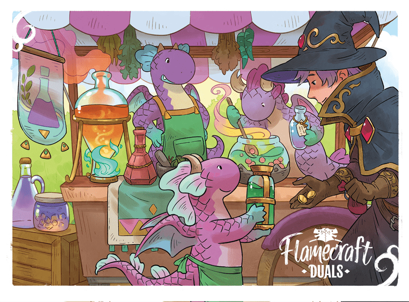 Flamecraft Duals Potion Cart dragon artwork