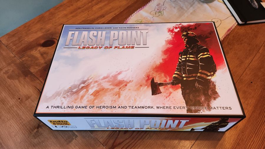 Flash Point Legacy of Flame campaign box and materials