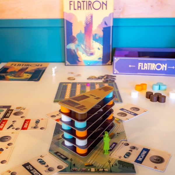 Flatiron layered cards and player board