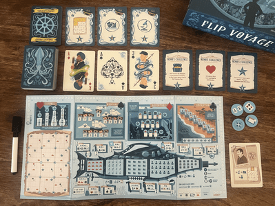 Flip Voyage overhead table setup