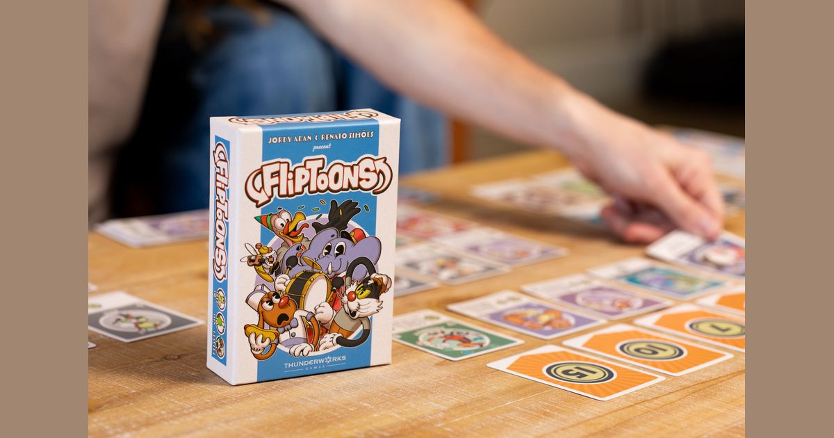 FlipToons card game in progress