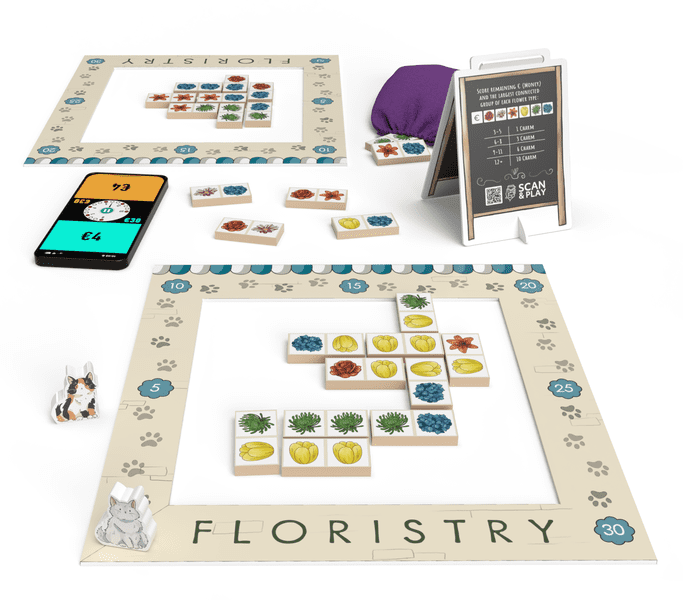 Floristry tabletop setup