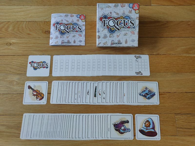 Focus board game components
