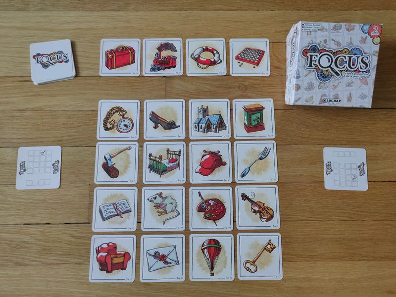 Focus picture cards arranged for play