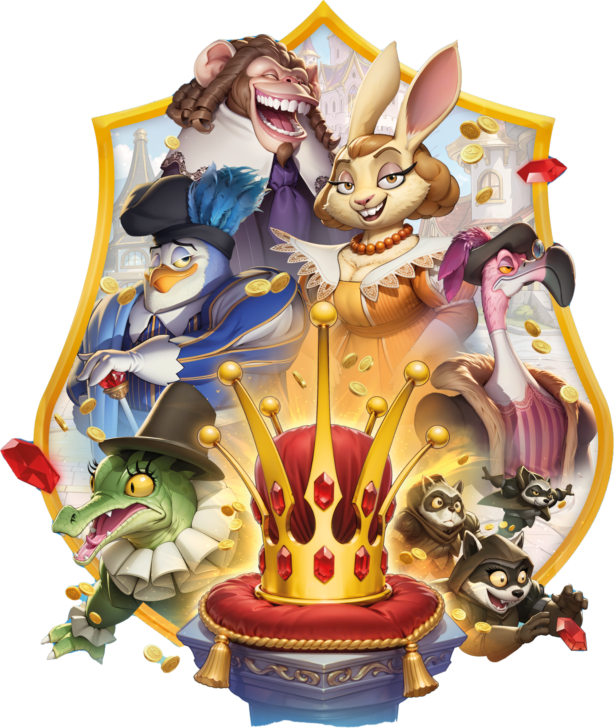 For a Crown animal noble families cover artwork