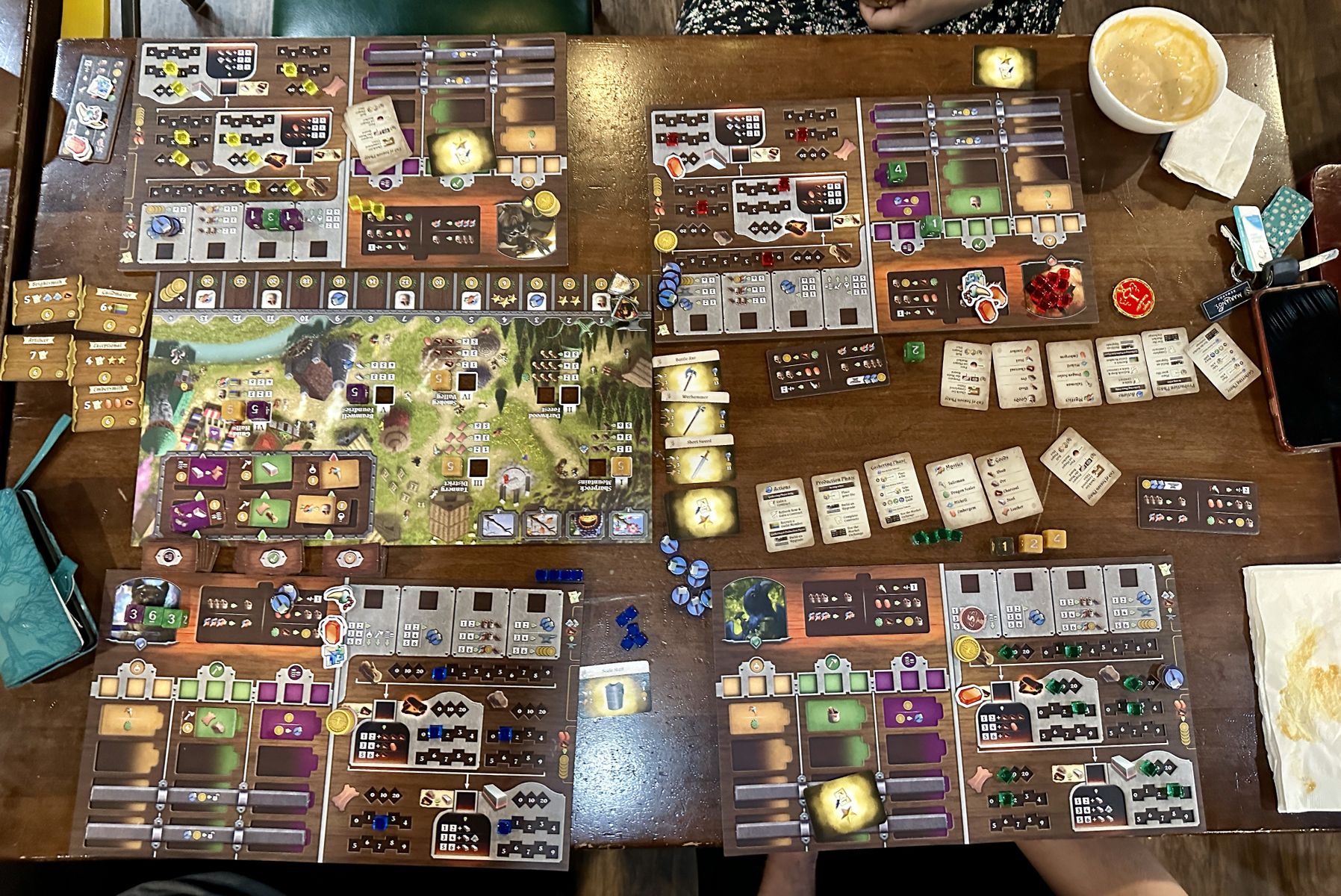 Forges of Ravenshire four-player game in progress