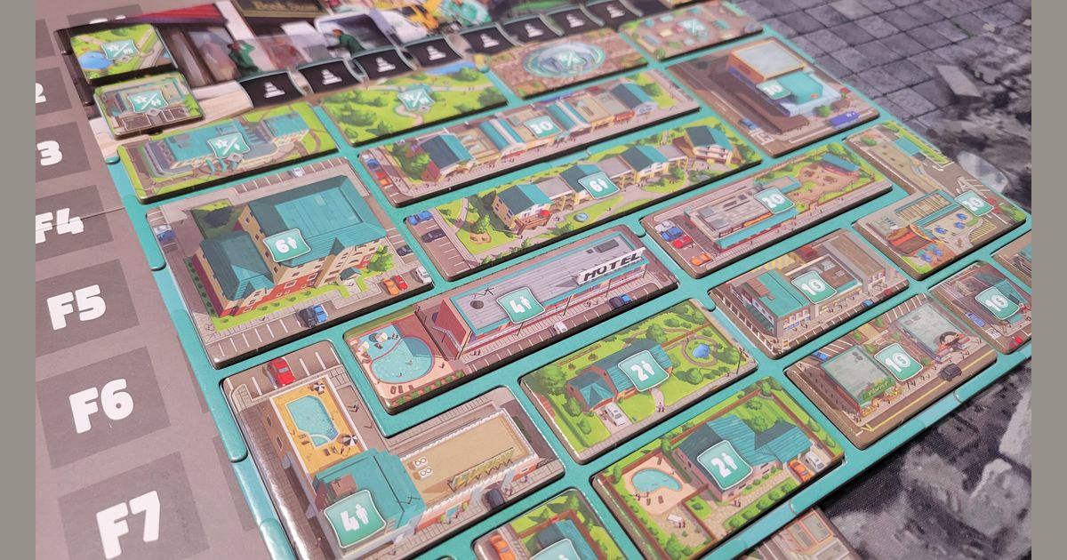 Foundations of Metropolis player boards and building tiles