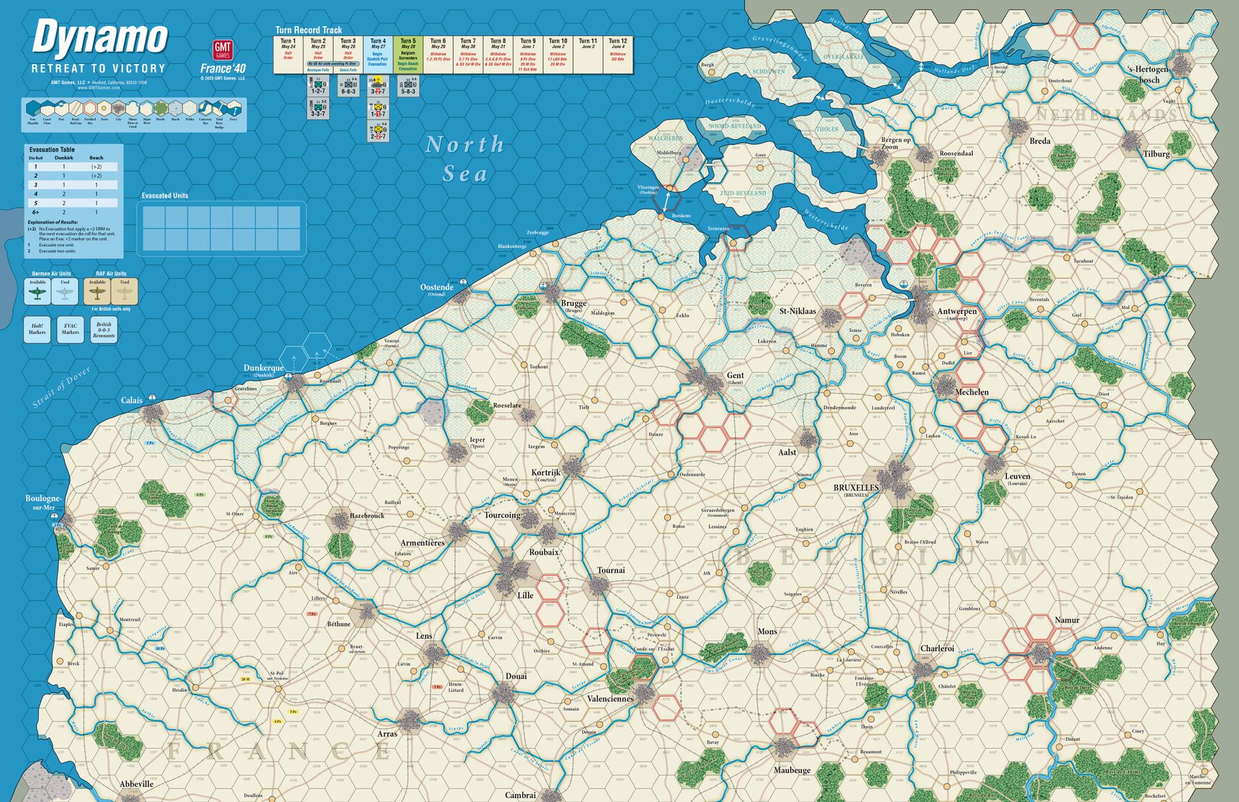 France '40 Dynamo scenario map and counters