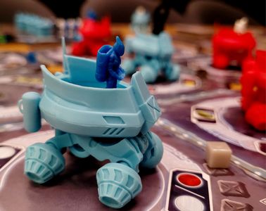 From the Moon board game components