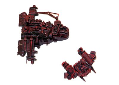 Full Thrust painted starship fleet