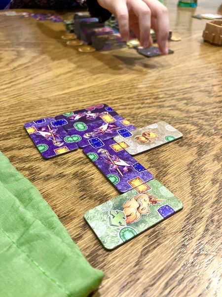 Gardlings creature tiles arranged during gameplay