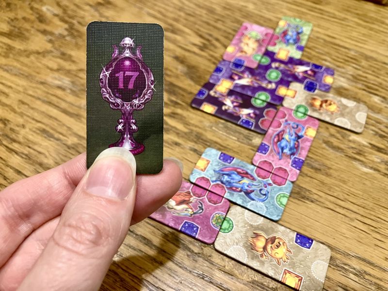 Gardlings completed tile garden with victory trophy