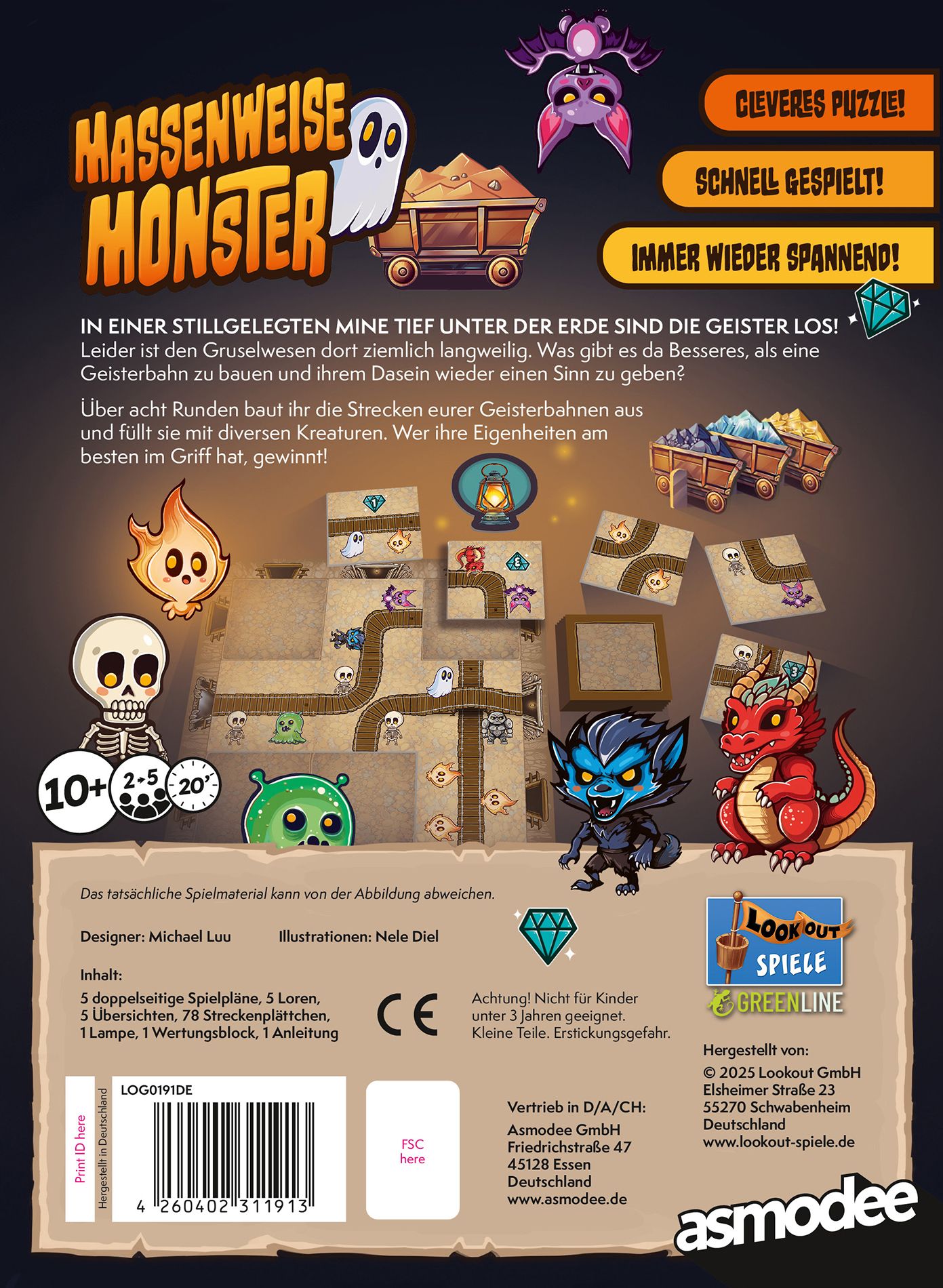 Ghosts Galore illustrated track tiles