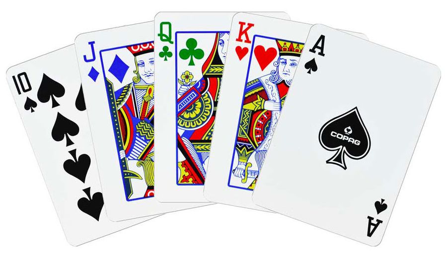 Gin Rummy cards arranged in a hand