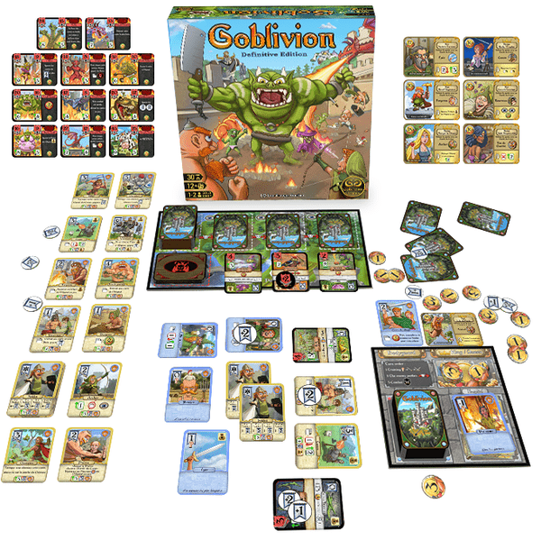 Goblivion Definitive Edition three-dimensional box and contents