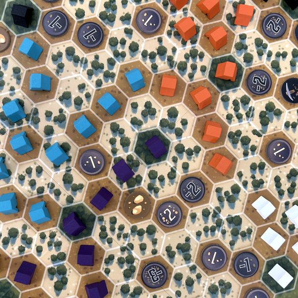 Gold Country game components arranged together
