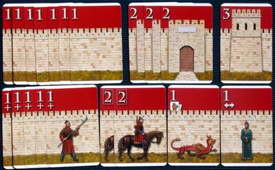 Great Wall of China cards arranged for play