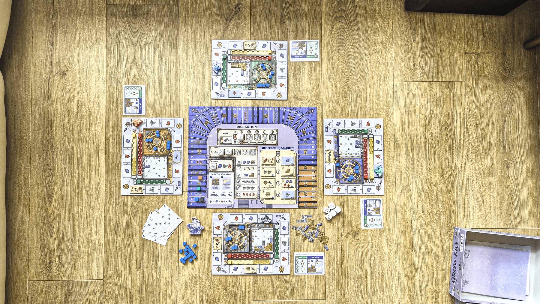 Grow Sky set up for gameplay