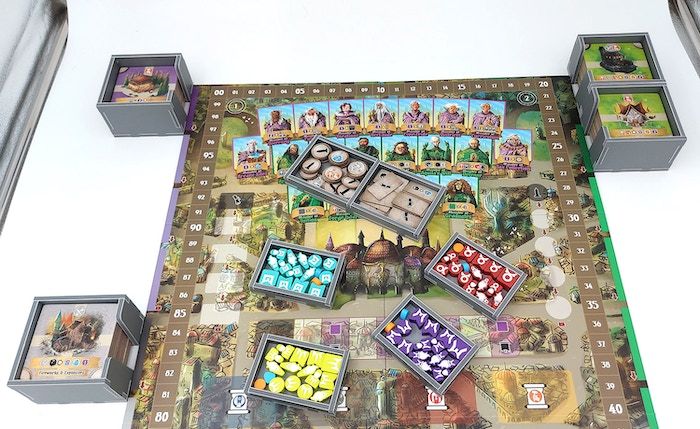 Guild Academies of Valeria player board and tiles