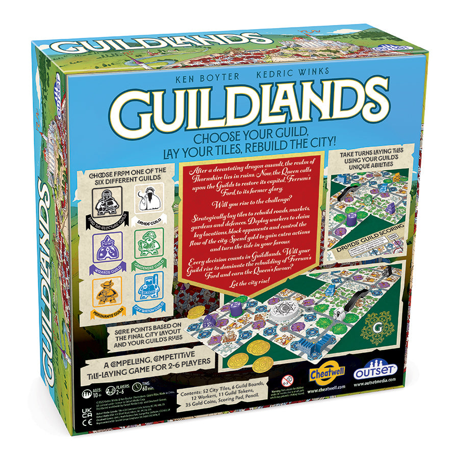 Guildlands box back and components