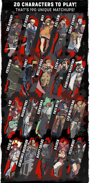 Guilty Gear Strive board game fighter roster