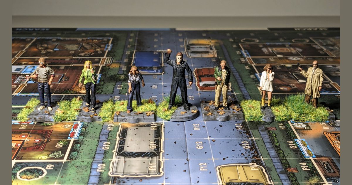 Halloween board game victim character pieces