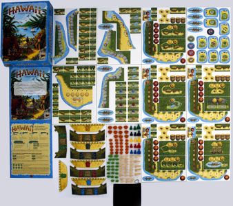 Hawaii board game box and components