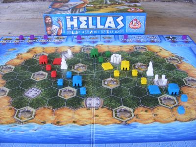 Hellas four-player game in progress