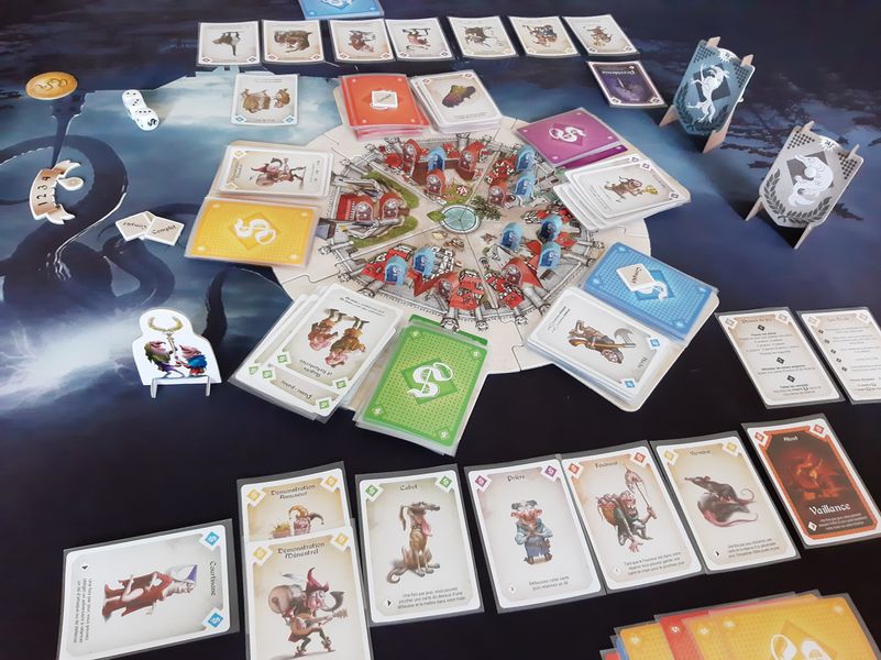 Henchmania two-player game in progress