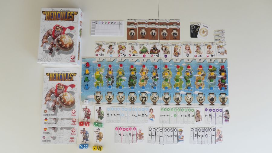 Hercules game box and components