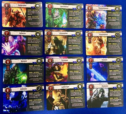 The twelve core heroes in Heroes of the Sanctum