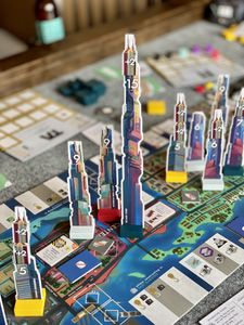High Rise endgame city skyline with skyscrapers