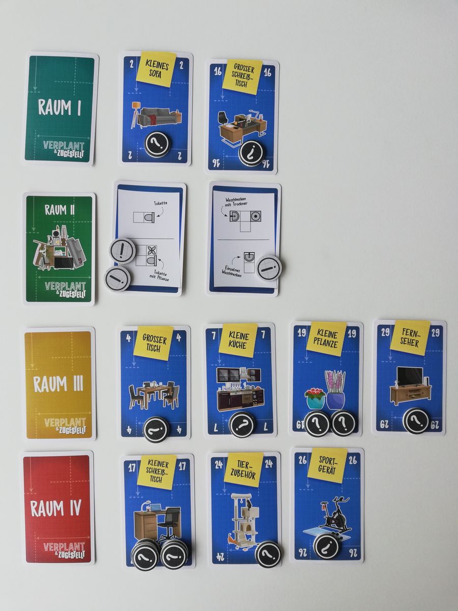 Home Staging mission cards and floor plan setup