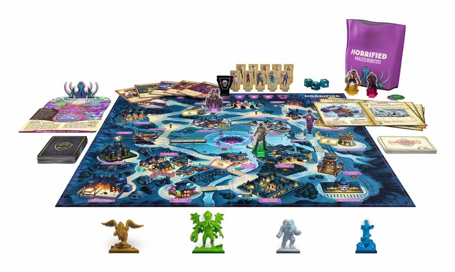 Horrified World of Monsters board setup