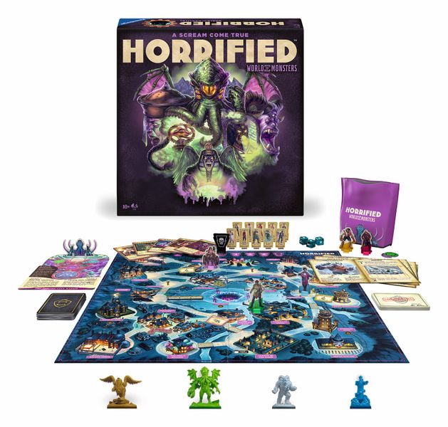 Horrified World of Monsters rendered table setup