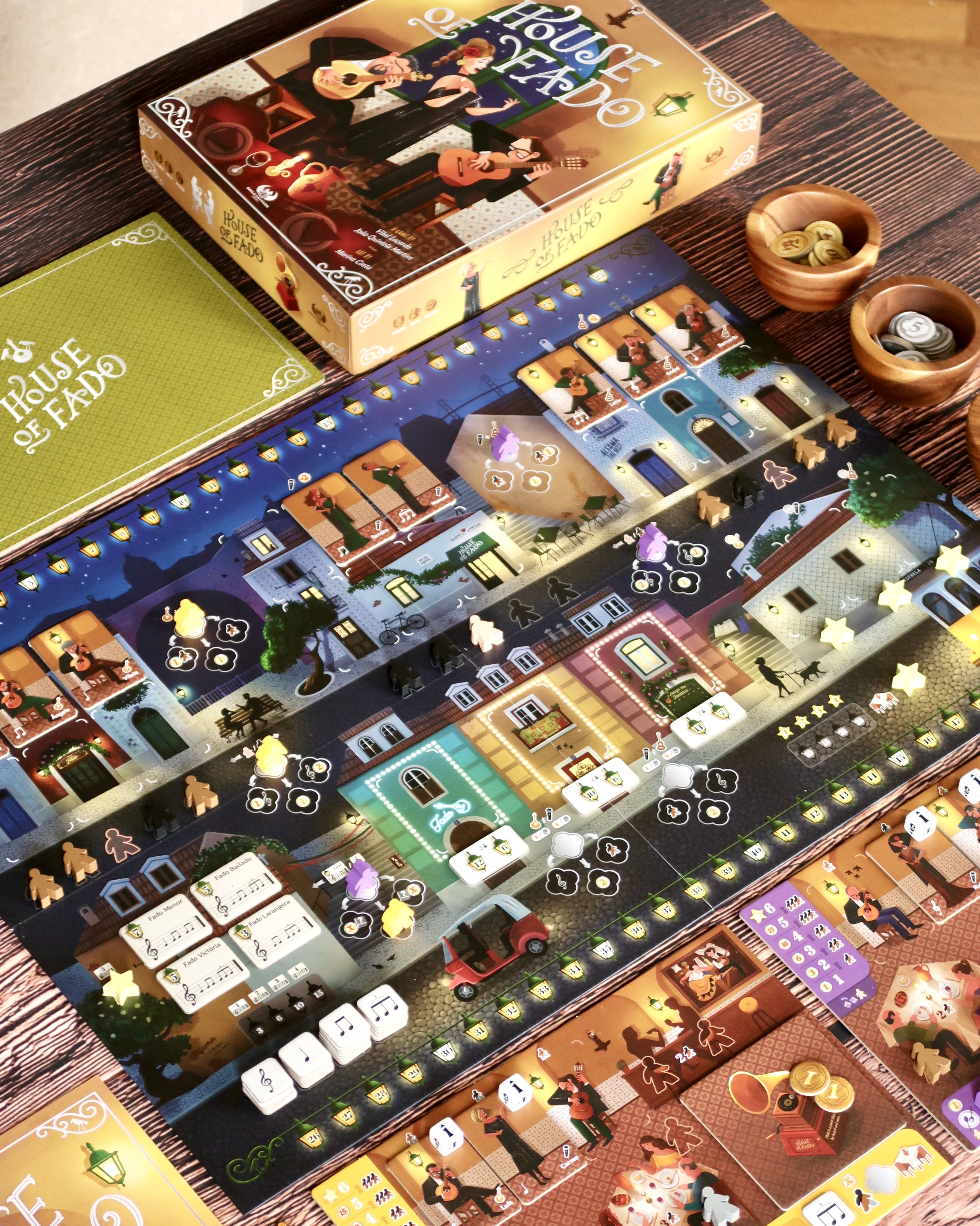 House of Fado board game gameplay setup