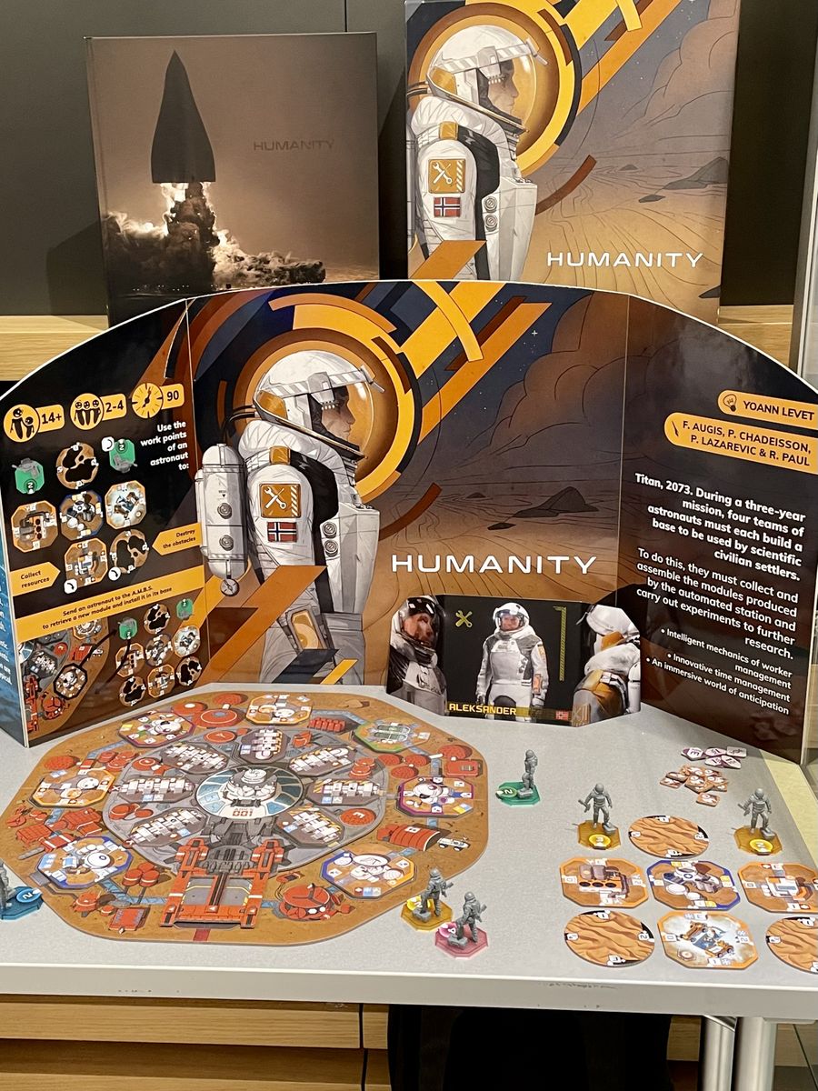 Humanity physical board game at a games exhibition