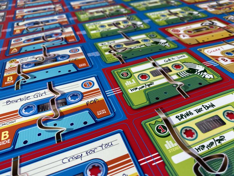I Made You a Mixtape track card printing proofs