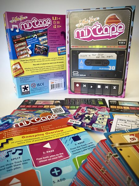I Made You a Mixtape cards box and rulebook